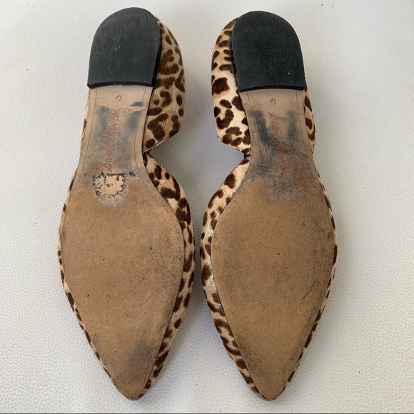 Sam Edelman Leopard Print Calf Hair Rodney D'orsay Flats - Picture 6 of 6